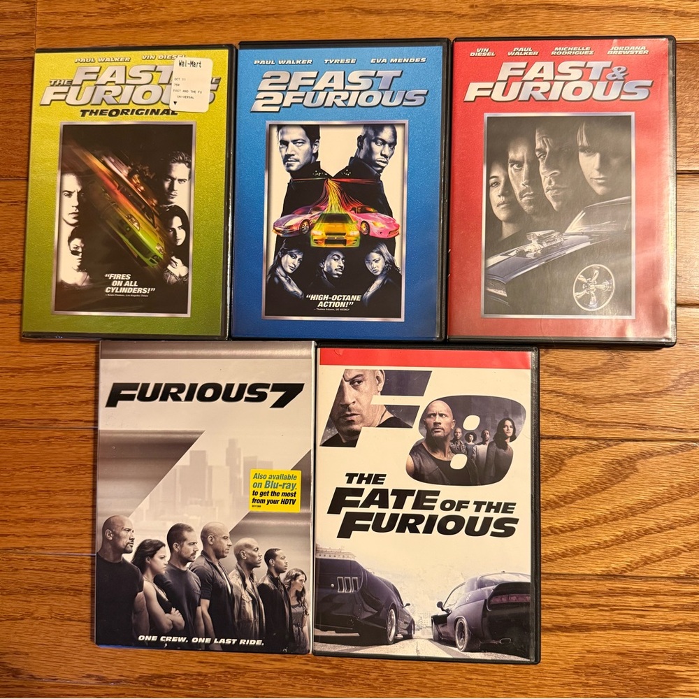 The Fast & Furious 5 DVD Movie Lot Paul Walker Vin Diesel The Rock Franchise